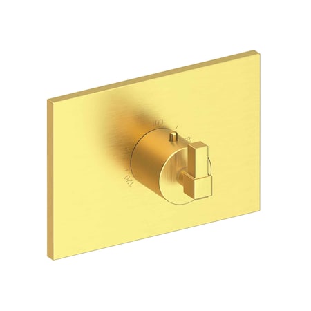 Newport Brass 3/4" Square Thermostatic Trim Plate With Handle in Satin Brass (Pvd) 3-3144TS-04
